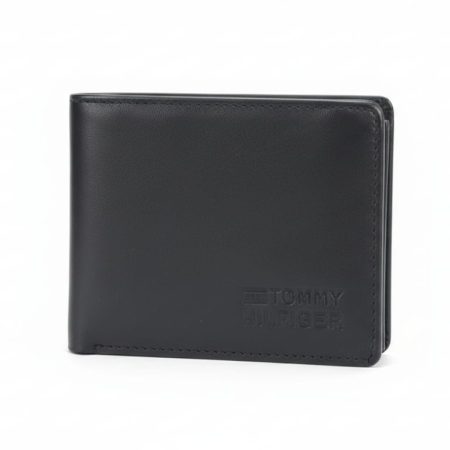 Men’s Premium Genuine Leather Bifold Wallet – Sleek Midnight Black with Multi-Card Organizer