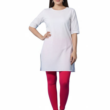 Women's Solid Cotton Lycra Ankle Length Leggings
